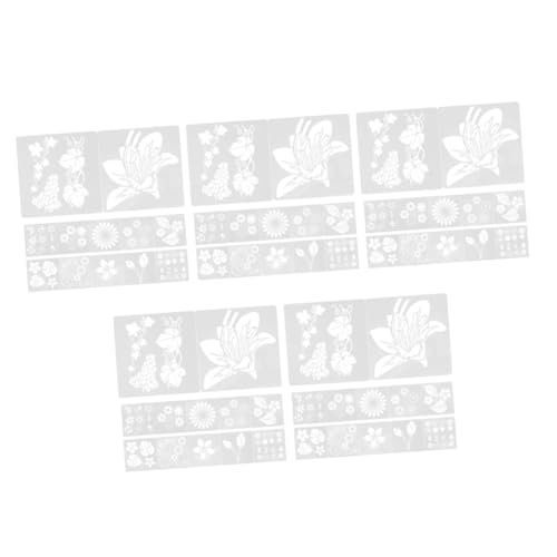 HAPINARY 5 Sets Malvorlage, Dekorative Schablonen, Blumenschablone, Bastelschablone, Schablonenvorlage, Schablone Zum Malen, Blumenschablonen Zum Malen, Blumenförmige Schablonen, HAPINARY 5 Sets Malvorlage, Dekorative Schablonen, Blumenschablone, Bastelschablone, Schablonenvorlage, Schablone Zum Malen, Blumenschablonen Zum Malen, Blumenförmige Schablonen, von HAPINARY