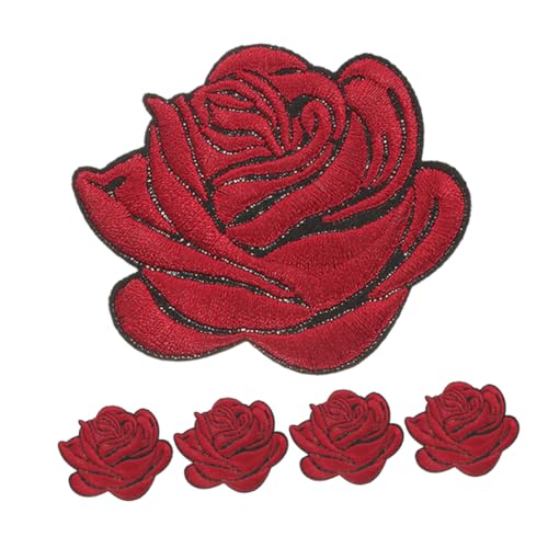 HAPINARY 5 Stück Bestickte Rosen Bügelflicken Dekorative Blumen Applikationen zum Aufbügeln Strapazierfähige Textilreparatur Patches für Jacken Jeans Pullover Taschen Vielseitige Kleidung HAPINARY 5 Stück Bestickte Rosen Bügelflicken Dekorative Blumen Applikationen zum Aufbügeln Strapazierfähige Textilreparatur Patches für Jacken Jeans Pullover Taschen Vielseitige Kleidung von HAPINARY