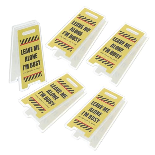 HAPINARY 5 Stück Doppelseitige Acryl Memo Clips Witziger Warnhinweis Schreibtischhalter Stabile Notizhalter für Büro und Zuhause Platzsparend Moderne Büroorganisation für Männer und Frauen von HAPINARY