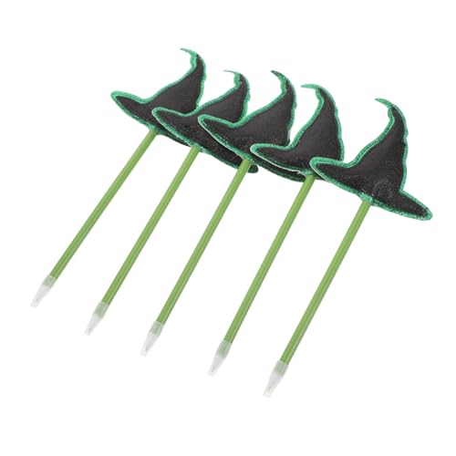 HAPINARY 5 Stück Halloween Kugelschreiber mit Hexenhut Kinderfreundliches Cartoon-design Glatte Gel-tinte für Kindergeburtstag Schulbelohnungen Party-goodie-bags und Diy-dekorationen von HAPINARY