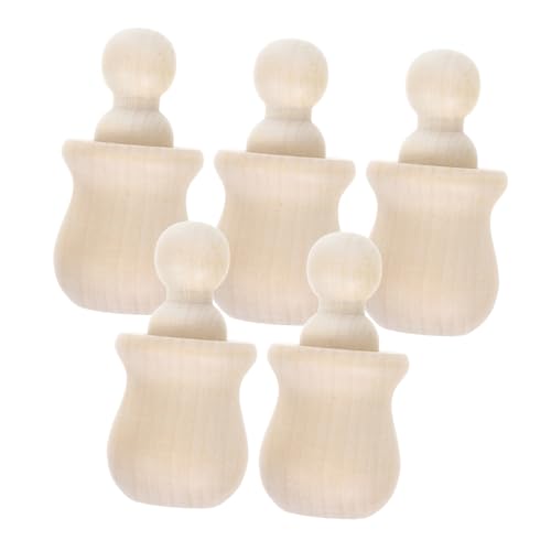 HAPINARY 5 Stück Teiliges DIY Holzpuppen bastelset mit Unbemalten Steckfiguren aus Sicherem Holz Einzigartiges Design für Kreative Inklusive Tragbarem Holzbehälter zur Einfachen HAPINARY 5 Stück Teiliges DIY Holzpuppen bastelset mit Unbemalten Steckfiguren aus Sicherem Holz Einzigartiges Design für Kreative Inklusive Tragbarem Holzbehälter zur Einfachen von HAPINARY
