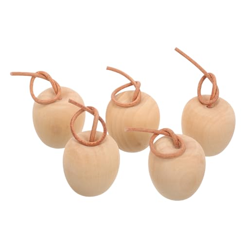HAPINARY 5 Stück Teiliges DIY zum Bemalen Kindgerechtes Ästhetische Apfel Dekoration aus Holz Geeignet für Schreibtisch und Wohnraumgestaltung von HAPINARY