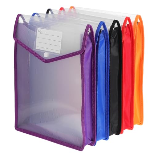 HAPINARY 5 Stück Teiliges Dokumentenordner mit Fächern für Papiere Transparent Stabil für Büroorganisation und Sicheren Dokumentenschutz von HAPINARY