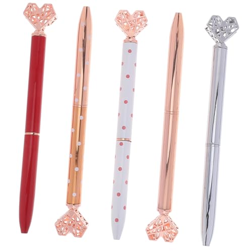 HAPINARY 5 Stück Teiliges Metall Kugelschreiber Herzform Bunter Schreibstift Glattes Schreiben Schulbedarf für Schüler und Büro HAPINARY 5 Stück Teiliges Metall Kugelschreiber Herzform Bunter Schreibstift Glattes Schreiben Schulbedarf für Schüler und Büro von HAPINARY