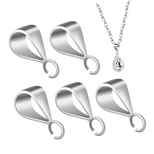 HAPINARY 5 Stück Teiliges Silber Anhänger Verschluss Weißgold Farbe Runde Perlenform Bohrung Schmuckverbinder für Diy Schmuckherstellung Robuste Clips HAPINARY 5 Stück Teiliges Silber Anhänger Verschluss Weißgold Farbe Runde Perlenform Bohrung Schmuckverbinder für Diy Schmuckherstellung Robuste Clips von HAPINARY