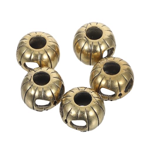 HAPINARY 5 Stück Teiliges Vintage Halloween Kürbis Anhänger aus Massivem Messing Handgefertigte DIY Schmuckperlen für Schlüsselanhänger Armbänder und Kreative Bastelprojekte von HAPINARY