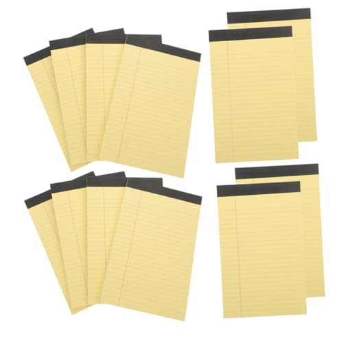 HAPINARY 50 Blatt Kompakte Notizblöcke Gelbe Liniert Notizpads mit Doppelseitig Perforiert für Schule Büro und Unterwegs von HAPINARY