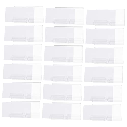 HAPINARY 50 Sets Etikettenhalter Für Lagerbehälter, Etiketten Für Lagerbehälter, Etiketten Zum Anklipsen Für Behälter, Etiketten Für Körbe, Etiketten Zum Anklipsen Für Weidenregale Für von HAPINARY