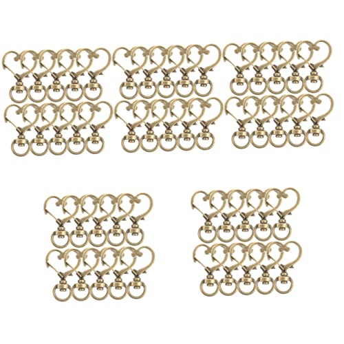 HAPINARY 50 Stck. Drehkarabiner mit Ringen Herzförmiger Schlüsselanhänger Lanyard Haken für DIY Bastelprojekte Praktische und Verschlüsse für Schlüssel und Zubehör von HAPINARY