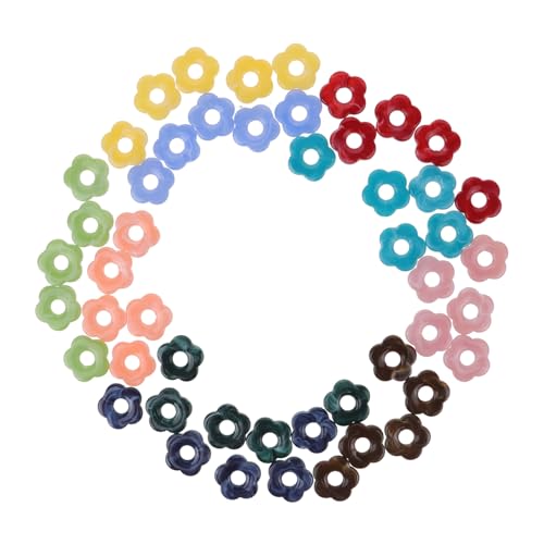 HAPINARY 50 Stück Blumenzubehör, Blumenperlen Zur Schmuckherstellung, Blumenperlen Anhänger, Lose Perlen Zum Selbermachen, Schmuckherstellungszubehör, Perlen Für Armbänder, von HAPINARY