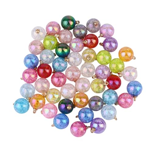 HAPINARY 50 Stück Bunte Acrylperlen Anhänger Glänzende Bastelperlen für DIY Schmuck Armbänder für Kreative Projekte und von HAPINARY