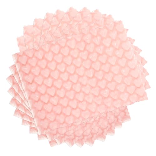 HAPINARY 50 Stück Herz Luftpolstertaschen Farbverlauf Rosa Bubbles Versandtaschen Gepolstert Robust für Versand Geschenkverpackung Kleingewerbe von HAPINARY