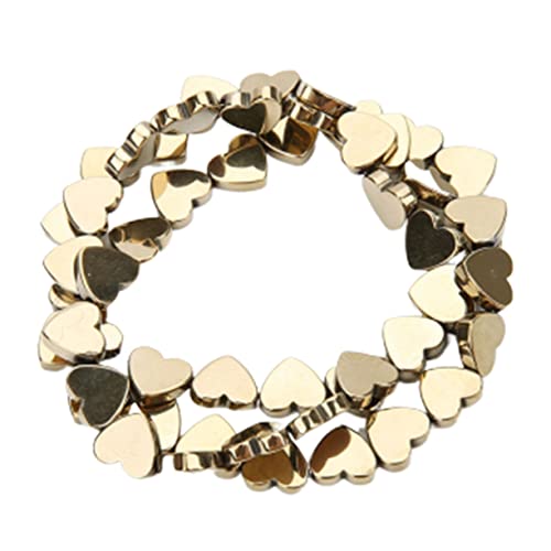 HAPINARY 50 Stück Hohle Herzperlen Aus Hämatischem Stein Plattierte Farbige Steinperlen Zum Basteln Zubehör Für Diy-schmuck Armbänder Und Halsketten HAPINARY 50 Stück Hohle Herzperlen Aus Hämatischem Stein Plattierte Farbige Steinperlen Zum Basteln Zubehör Für Diy-schmuck Armbänder Und Halsketten von HAPINARY