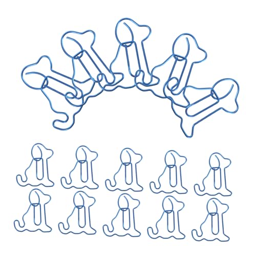 HAPINARY 50 Stück Hunde-Büroklammer Kreative Paperclips Papierklammern dekorativ Dekorative Papierklammern hund büroklammern Lustige Lesezeichen Welpen-Lesezeichen-Clips Metall Blau HAPINARY 50 Stück Hunde-Büroklammer Kreative Paperclips Papierklammern dekorativ Dekorative Papierklammern hund büroklammern Lustige Lesezeichen Welpen-Lesezeichen-Clips Metall Blau von HAPINARY