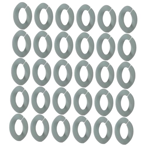 HAPINARY 50 Stück Kunststoff Kettenlinks für DIY Schmuck Selbstverriegelnde Halskettenaccessoires Tiefgrau Handgemachte Ketten für Projekte Leicht und Platzsparend Einfach zu Bedienen für von HAPINARY