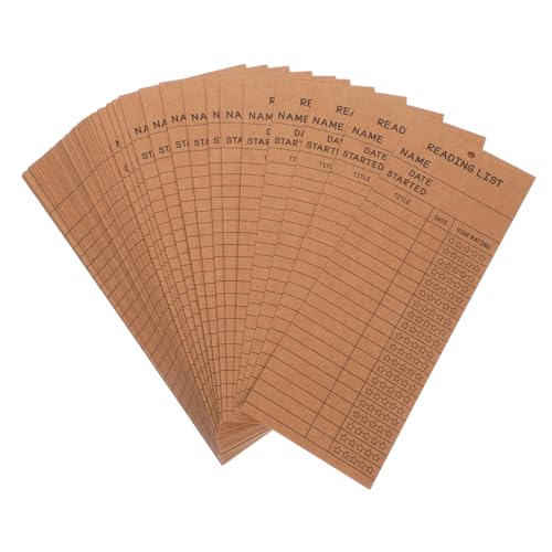 HAPINARY 50 Stück Lesezeichen aus Dickem Papier mit Loch Leselisten und Karten aus Kraftpapier Vielseitig Einsetzbar für Schule Bibliothek Zuhause und Lesebegeisterte HAPINARY 50 Stück Lesezeichen aus Dickem Papier mit Loch Leselisten und Karten aus Kraftpapier Vielseitig Einsetzbar für Schule Bibliothek Zuhause und Lesebegeisterte von HAPINARY