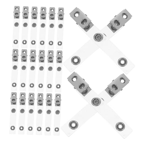 HAPINARY 50 Stück Metall Clips mit Transparenten PVC Bändern Doppel Loch Id Halter Clips für Namensschilder für Büro Schule Veranstaltungen von HAPINARY