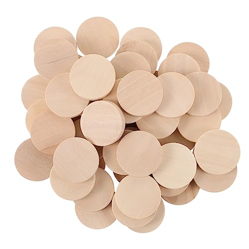 HAPINARY 50 Stück Naturholzscheiben Runde Holzplättchen für DIY Basteln Unbehandelte Holzkreise aus Natürliche Holzscheiben für Dekoration Scrapbooking und Handwerk HAPINARY 50 Stück Naturholzscheiben Runde Holzplättchen für DIY Basteln Unbehandelte Holzkreise aus Natürliche Holzscheiben für Dekoration Scrapbooking und Handwerk von HAPINARY