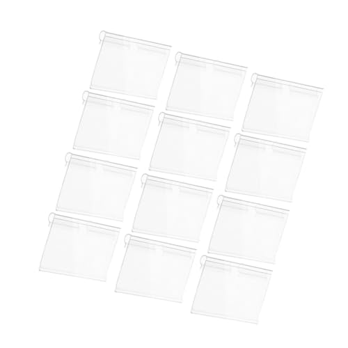 HAPINARY 50 Stück Teiliges PVC Etikettenhalter Transparent Klarer Preisschildhalter mit Doppeldraht haken für Drahtregale Vielseitig Einsetzbar für Supermarkt Einzelhandel Einfache von HAPINARY