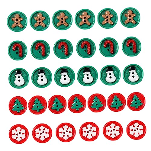 HAPINARY 50 Stück Schneeflocken Knöpfe Harzknöpfe Weihnachts Dekoration Bunte Knöpfe Nähzubehör Schneeflocken Ornamente Christbaumschmuck von HAPINARY