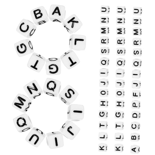 HAPINARY 500 Stück Alphabet Perlen, Zarte Armbandperlen, Haushaltsarmbandperlen, Acrylperlen, Buchstabenperlen Für Armbänder, DIY Zubehör, Armbandzubehör, Dekorative Buchstabenperlen, von HAPINARY
