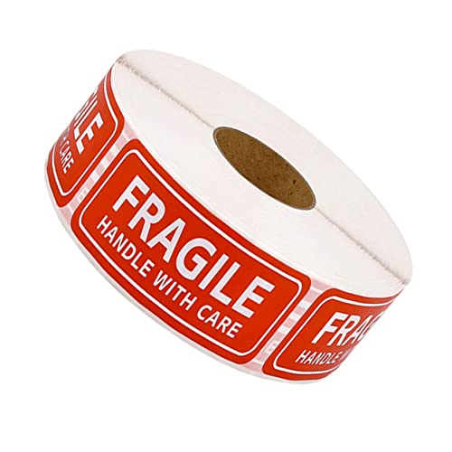 HAPINARY 500 Stück Fragile Aufkleber Selbstklebende Warnetiketten für Verpackung Versand und Handle With Care Stark Haftend Rot Packung HAPINARY 500 Stück Fragile Aufkleber Selbstklebende Warnetiketten für Verpackung Versand und Handle With Care Stark Haftend Rot Packung von HAPINARY