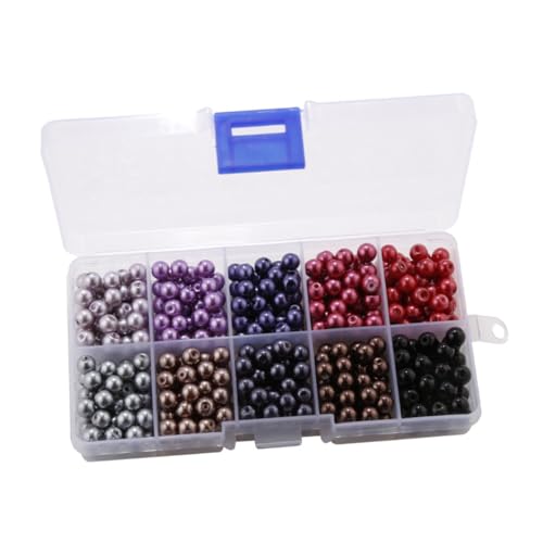 HAPINARY 500 Stück Glasperlen Rondelle Spacer Beads Rund Satin Lose Perlen für Schmuckherstellung DIY Armband Basteln Pastellfarben Mischung von HAPINARY