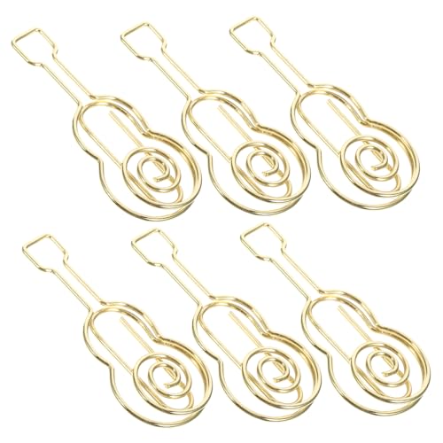 HAPINARY 50Stücke Violin Förmige Büroklammern aus Dekorative Papierclips für Büro Schule und Hochwertige Langlebige Aktenhalter für Notizbücher von HAPINARY