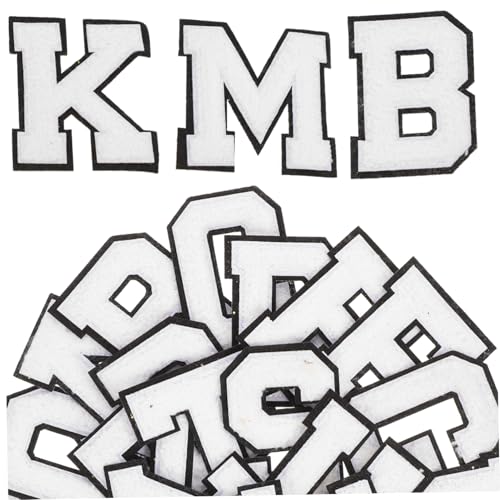 HAPINARY 52 Stück Teiliges Weiße Gestickte Buchstaben Patches zum Aufbügeln Flexible Kleidung Reparatur und Dekorationsapplikationen für Jacken Rucksäcke Shirts und Taschen HAPINARY 52 Stück Teiliges Weiße Gestickte Buchstaben Patches zum Aufbügeln Flexible Kleidung Reparatur und Dekorationsapplikationen für Jacken Rucksäcke Shirts und Taschen von HAPINARY