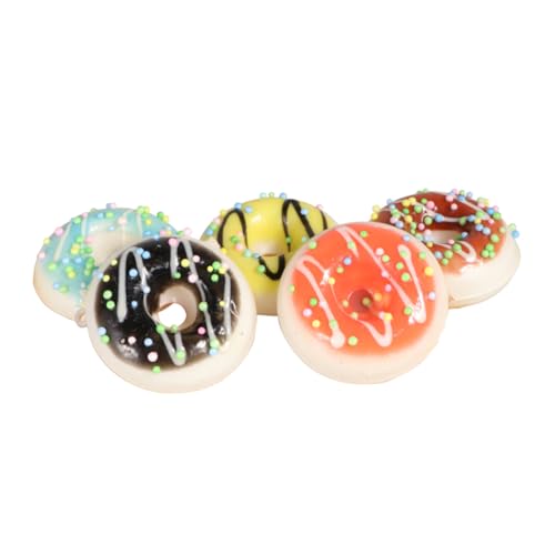 HAPINARY 5St Schlüsselanhänger künstliche Tortenverzierungen Donut-Spielzeug künstliche Donut-Dekorationen Spielzeuge Donut-Schlüssel hängen Schlüsselbund hängen Krapfen von HAPINARY