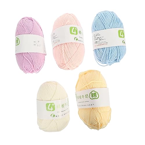 HAPINARY 5Stücke Multifunktionale Kammgarngarne Baumwollgarne für Häkeln und Stricken für Heimdekoration Kissenbezüge Decken und Kunsthandwerk Extra HAPINARY 5Stücke Multifunktionale Kammgarngarne Baumwollgarne für Häkeln und Stricken für Heimdekoration Kissenbezüge Decken und Kunsthandwerk Extra von HAPINARY