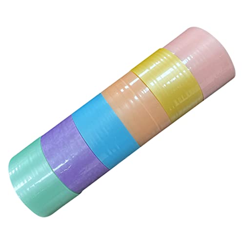 HAPINARY 6 Rollen Bunte Klebebänder Decompressive Sticky Ball Tapes für Stressabbau und DIY Projekte Geeignet für Zuhause Büro und Reisen von HAPINARY
