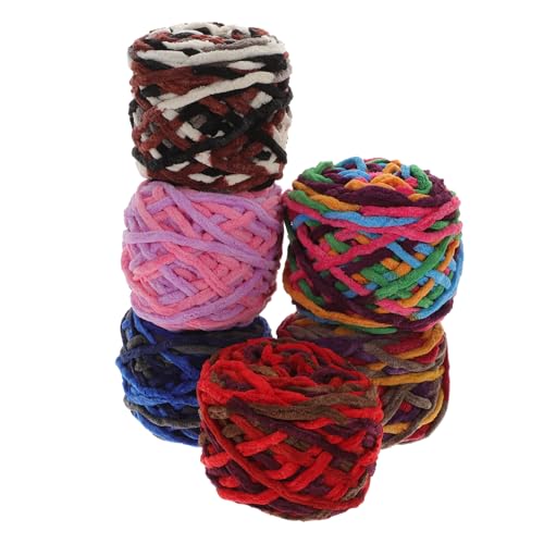 HAPINARY 6 Rollen Chunky Acryl Garn Dickes Häkeln und Stricken für DIY Projekte Decken Schals und Mehr Langlebig Farbenfroh Vielseitig Einsetzbar von HAPINARY