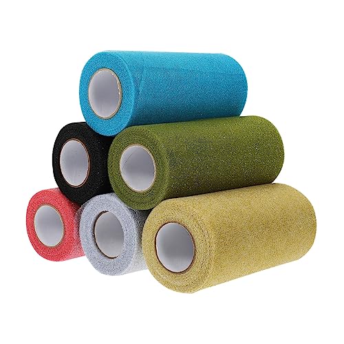 HAPINARY 6 Rollen Glitzer Tüll Bänder Dekorative Netzstoffrollen für Hochzeitsdekoration DIY Projekte Kinderrock und Bastelarbeiten HAPINARY 6 Rollen Glitzer Tüll Bänder Dekorative Netzstoffrollen für Hochzeitsdekoration DIY Projekte Kinderrock und Bastelarbeiten von HAPINARY