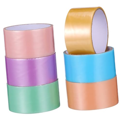 HAPINARY 6 Rollen Klebrige Ballbänder Bunte Klebebänder aus Premium DIY Bastelmaterial für Büro Reisen und Entspannung von HAPINARY