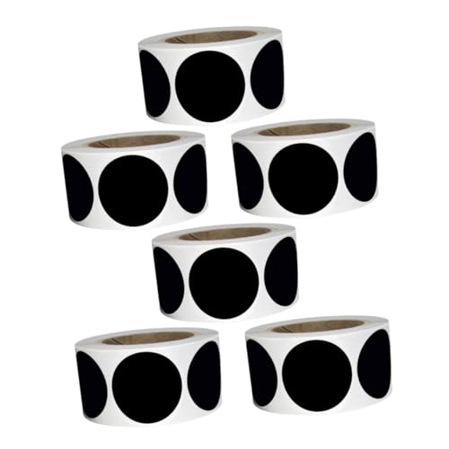 HAPINARY 6 Rollen Schwarze Runde PVC Aufkleber Beschreibbare Wasserdichte Etiketten Für Flaschen Gläser Lagerorganisation Und Klassifizierung HAPINARY 6 Rollen Schwarze Runde PVC Aufkleber Beschreibbare Wasserdichte Etiketten Für Flaschen Gläser Lagerorganisation Und Klassifizierung von HAPINARY