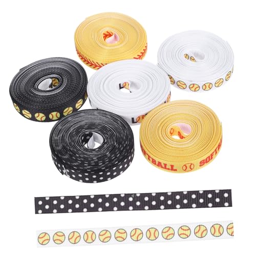 HAPINARY 6 Rollen Teiliges Baseball Sports Ribbon Set Breit Yards pro Rolle Bunte Baseball und Softball Dekorationsbänder für Diy Näh und Bastelprojekte Vielseitig für Sportpartys und HAPINARY 6 Rollen Teiliges Baseball Sports Ribbon Set Breit Yards pro Rolle Bunte Baseball und Softball Dekorationsbänder für Diy Näh und Bastelprojekte Vielseitig für Sportpartys und von HAPINARY