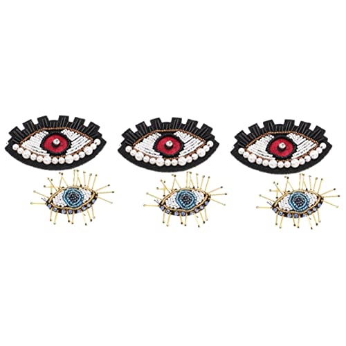 HAPINARY 6 Stck. Glitzer Augen Patch für Kleidung Dekorative Applikation für DIY Taschen Bekleidungsreparatur und Accessoires für Jeans Kleider Hüte und Schuhe HAPINARY 6 Stck. Glitzer Augen Patch für Kleidung Dekorative Applikation für DIY Taschen Bekleidungsreparatur und Accessoires für Jeans Kleider Hüte und Schuhe von HAPINARY