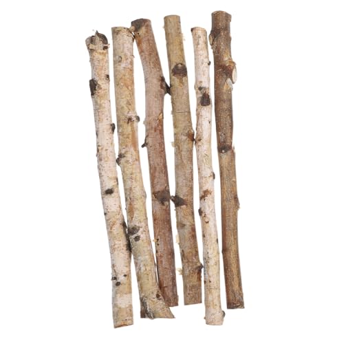 HAPINARY 6 Stück Birkenstäbe, Naturholzzweige, Naturzweige, Holzstäbe, Holzscheite, Naturholzstäbe, Bastelzubehör, Holzstäbe Für Heimwerker, Holzhandwerksstäbe von HAPINARY
