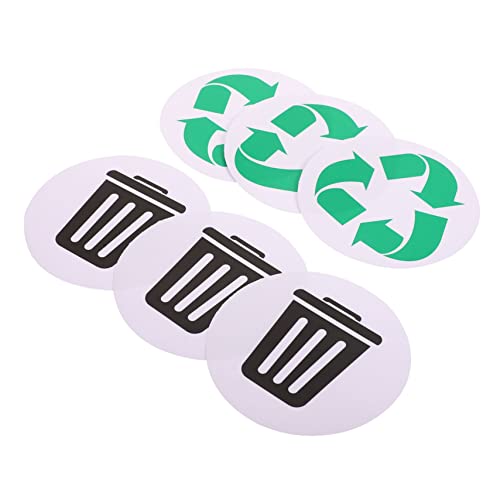HAPINARY 6 Stück Müllsortieraufkleber, Recycling Etiketten Für Mülltonnen, Recycling Schild Für Mülltonne, Recycling Aufkleber Für Mülltonne, Mülltonnen Aufkleber, Recycling Aufkleber Für von HAPINARY