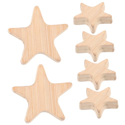 HAPINARY 6 Stück Natürliche Holzsterne Holzstücke DIY Basteln Holzrohlinge für Kunstprojekte Kinderbasteln und Heimdekoration aus Sicherem Naturholz HAPINARY 6 Stück Natürliche Holzsterne Holzstücke DIY Basteln Holzrohlinge für Kunstprojekte Kinderbasteln und Heimdekoration aus Sicherem Naturholz von HAPINARY