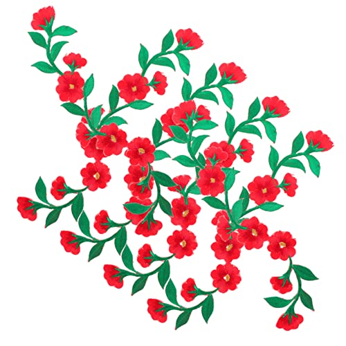 HAPINARY 6 Stück Pfingstrosen Stickerei Patch, Aufnäher Zum Aufbügeln, Applikationen, Kleiderflicken, DIY Patches, Bestickte Patches, Applikationen, Verzierungen, Blumen Patch, von HAPINARY