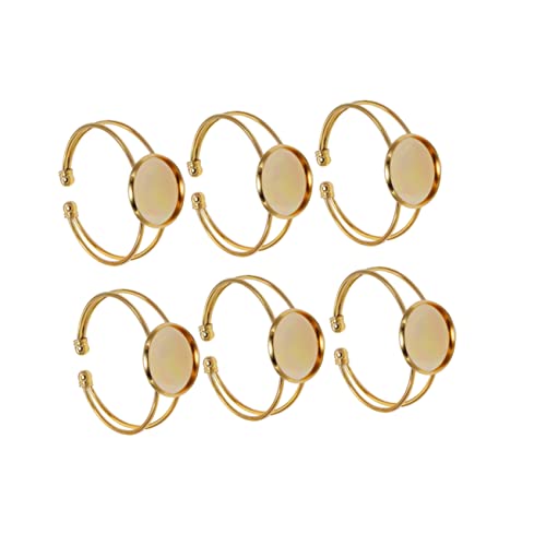 HAPINARY 6 Stück Runde Kupfer Y Förmige Einstellbare DIY Armband Rohlinge für Schmuckherstellung Langlebig Rostfrei für Cabochons und Personalisierte Designs HAPINARY 6 Stück Runde Kupfer Y Förmige Einstellbare DIY Armband Rohlinge für Schmuckherstellung Langlebig Rostfrei für Cabochons und Personalisierte Designs von HAPINARY