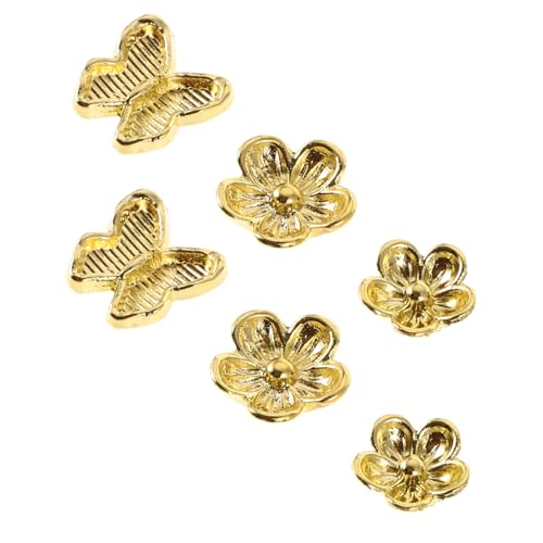 HAPINARY 6 Stück Schmetterling Nail Art Zubehör Schmetterlingsnagelzauber Nagelschmuck aus Blumen Nailart-Anhänger 3D-Schmetterlings-Nagelanhänger Legierung Golden HAPINARY 6 Stück Schmetterling Nail Art Zubehör Schmetterlingsnagelzauber Nagelschmuck aus Blumen Nailart-Anhänger 3D-Schmetterlings-Nagelanhänger Legierung Golden von HAPINARY