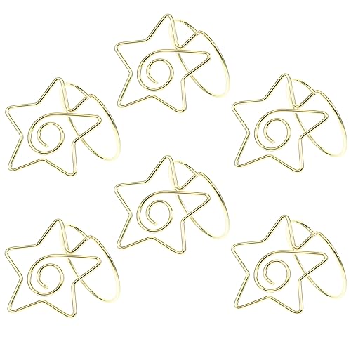 HAPINARY 6 Stück Sitzhalter, Tischnummernhalter, Fotohalter Für Tische, Kartenhalter, Hochzeitstischnummernhalter, Fotohalter, Klemmständer, Bildhalter Für Tafelaufsätze, Memo Clips von HAPINARY