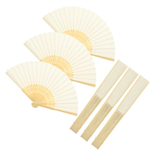 HAPINARY 6 Stück Teiliges Chinesische Faltbare Handfächer Papier Leichte Tragbare Fächer für Tanz Party Hochzeit Dekoration und von HAPINARY