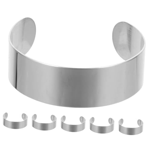 HAPINARY 6 Stück Teiliges DIY Armband Rohlinge Offene Manschetten für Schmuckherstellung für Tägliches Tragen Partys und Besondere Anlässe von HAPINARY