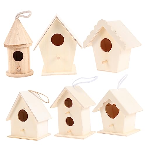 HAPINARY 6 Stück Teiliges DIY Holz Vogelhaus mit Dicker Aufhängeschnur Stabilem Standfuß zum Bemalen und Basteln Pädagogisches Bastelspielzeug Dekoratives Desktop Ornament für Zuhause und HAPINARY 6 Stück Teiliges DIY Holz Vogelhaus mit Dicker Aufhängeschnur Stabilem Standfuß zum Bemalen und Basteln Pädagogisches Bastelspielzeug Dekoratives Desktop Ornament für Zuhause und von HAPINARY