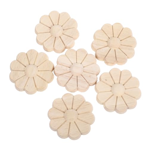 HAPINARY 6 Stück Teiliges Holz Geschnitzte Runde Applikationen aus Massivem Holz Dekorative Möbelverzierung Künstlerische Holzornamente für Schrank Türdekoration Langlebig und Elegant HAPINARY 6 Stück Teiliges Holz Geschnitzte Runde Applikationen aus Massivem Holz Dekorative Möbelverzierung Künstlerische Holzornamente für Schrank Türdekoration Langlebig und Elegant von HAPINARY