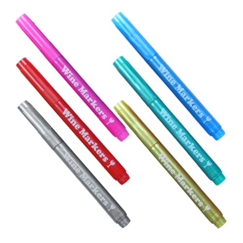 HAPINARY 6 Stück Teiliges Paint Pens Kit Abwischbare Marker Stifte für Keramik Holz Stoff Schnelltrocknend Vielseitig Einsetzbar für Wein und Trinkgläser Buntes mit Rot Blau Grün Gold HAPINARY 6 Stück Teiliges Paint Pens Kit Abwischbare Marker Stifte für Keramik Holz Stoff Schnelltrocknend Vielseitig Einsetzbar für Wein und Trinkgläser Buntes mit Rot Blau Grün Gold von HAPINARY